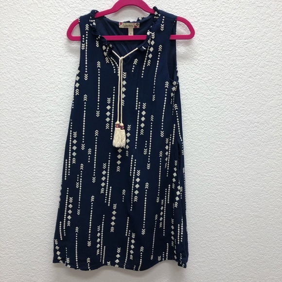 Speechless Other - Speechless Rayon Poly Navy Dress Girls 8 Boho